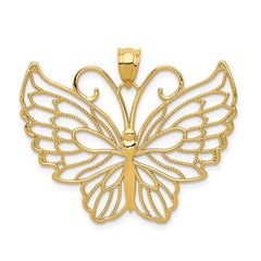 14k Polished Butterfly Pendant - 2