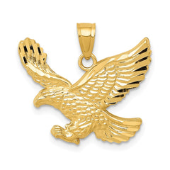 14k Diamond-cut Eagle Pendant - 2