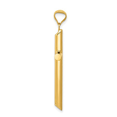 14k Polished Tube Cross Pendant - 8