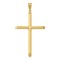 14k Polished Tube Cross Pendant - 6