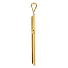 14k Polished Tube Cross Pendant - 11
