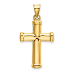 14k Polished Stamping Cross Pendant