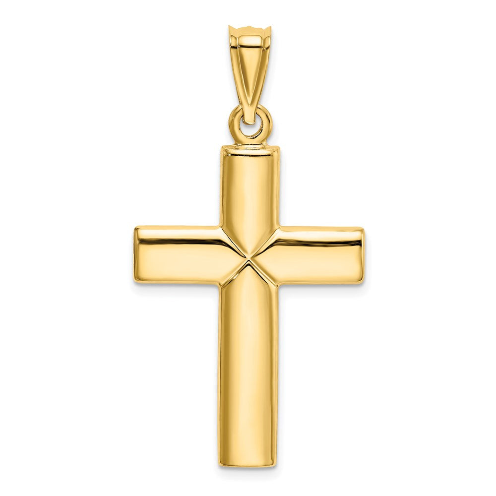 14k Polished Stamping Cross Pendant