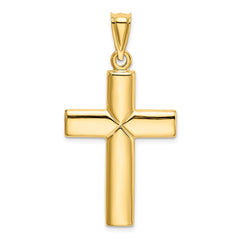 14k Polished Stamping Cross Pendant