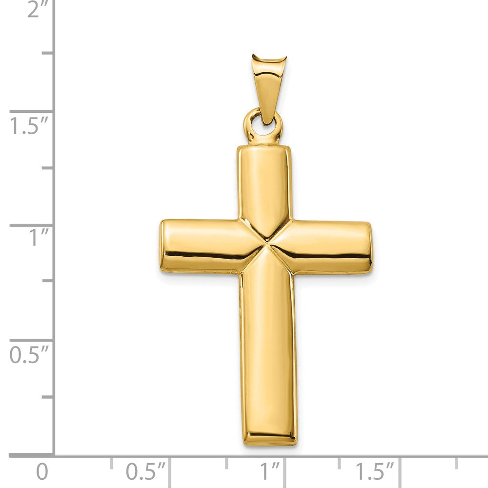 14k Polished Stamping Cross Pendant