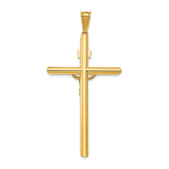 14k Two-Tone Polished Crucifix Pendant - 3