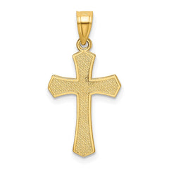 14k Diamond-cut Crucifix Pendant - 2