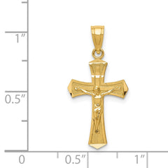 14k Diamond-cut Crucifix Pendant - 2