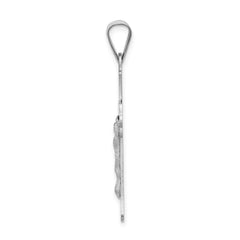14k White Gold Crucifix Pendant - 5