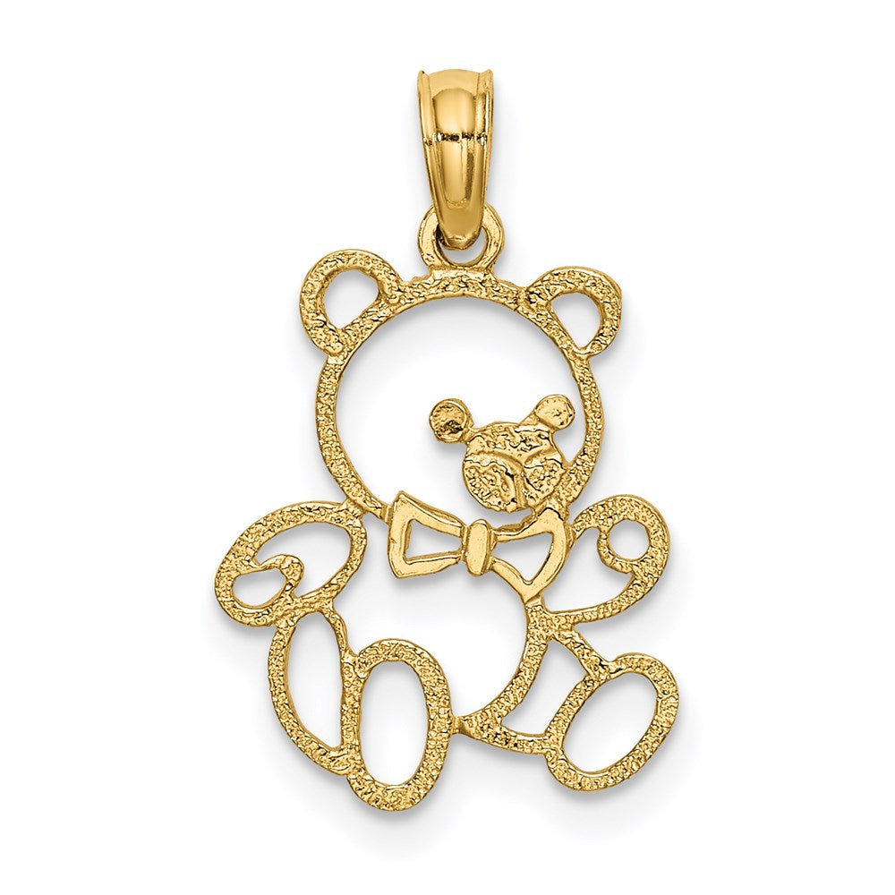 14K Cut out Teddy Bear Charm - 2