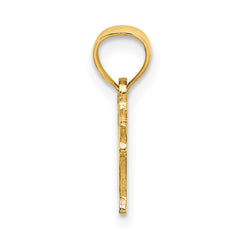 14K Flat and Engraved Cow Charm