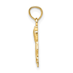 14K Mini Sitting Kitten Charm