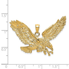 14K Eagle w/Beak Touching Claws Charm - 2