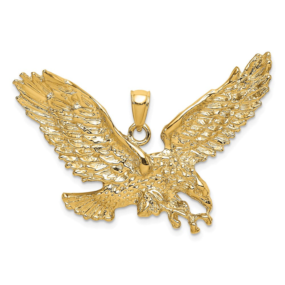 14K Eagle w/Beak Touching Claws Charm - 2