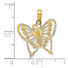 14K Cut-Out Butterfly Charm - 2