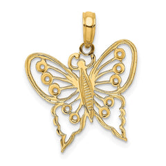 14K Cut-Out Butterfly Charm - 2