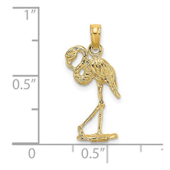 14K 3-D Flamingo w/ Head Up Charm