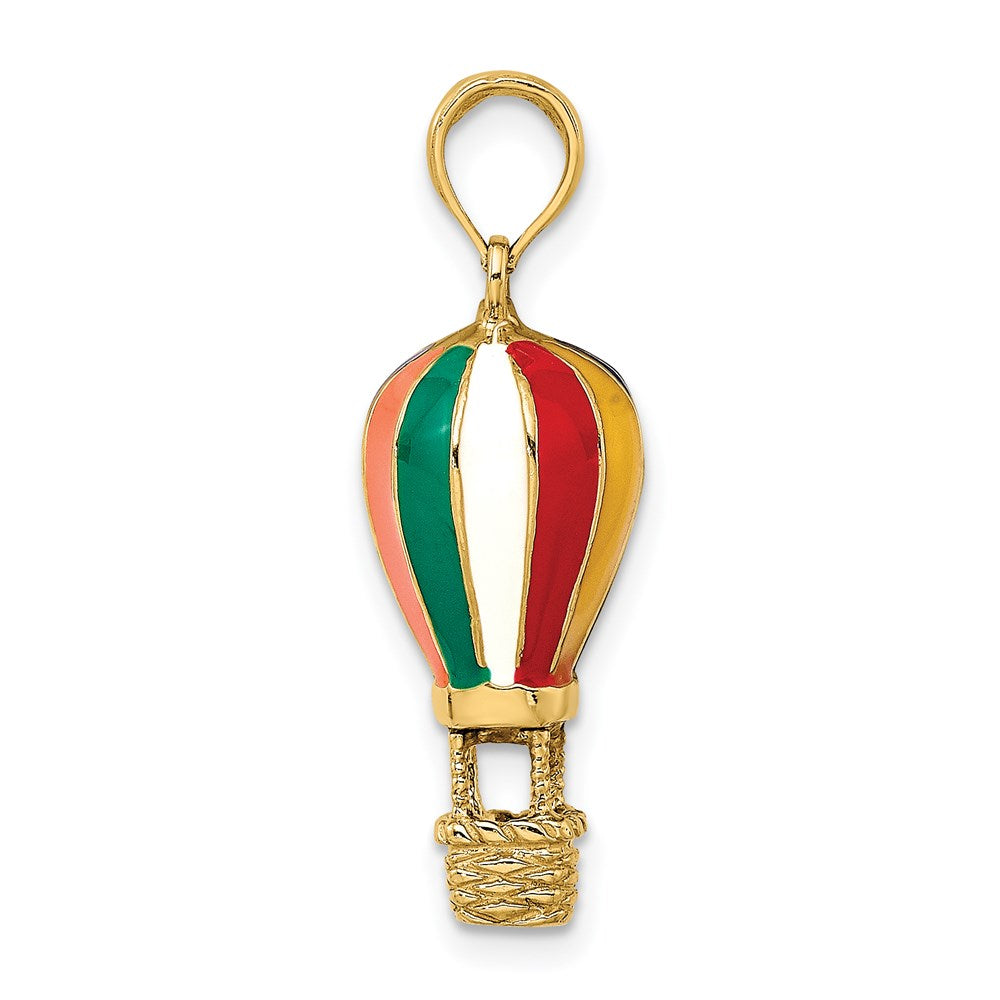 14K w/ Enamel 3-D Hot Air Balloon Charm