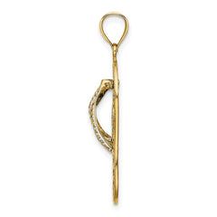 14K Enamel Palm Tree Beach Scene Flip-Flop Charm