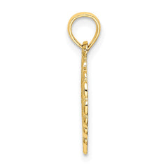 14K Heart w/ Lace Trim Charm - 2