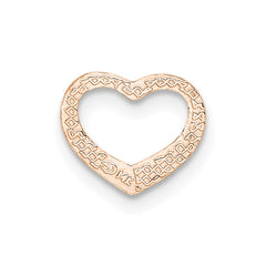 14K Rose Polished Heart Chain Slide - 4