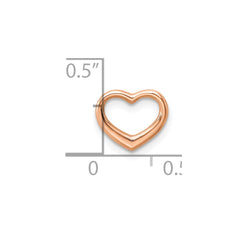 14K Rose Polished Heart Chain Slide - 4
