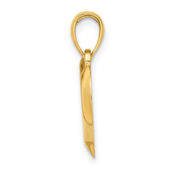 14K Polished Teardrop Heart Charm - 2