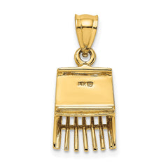 14K 3D Cranberry Scoop Charm