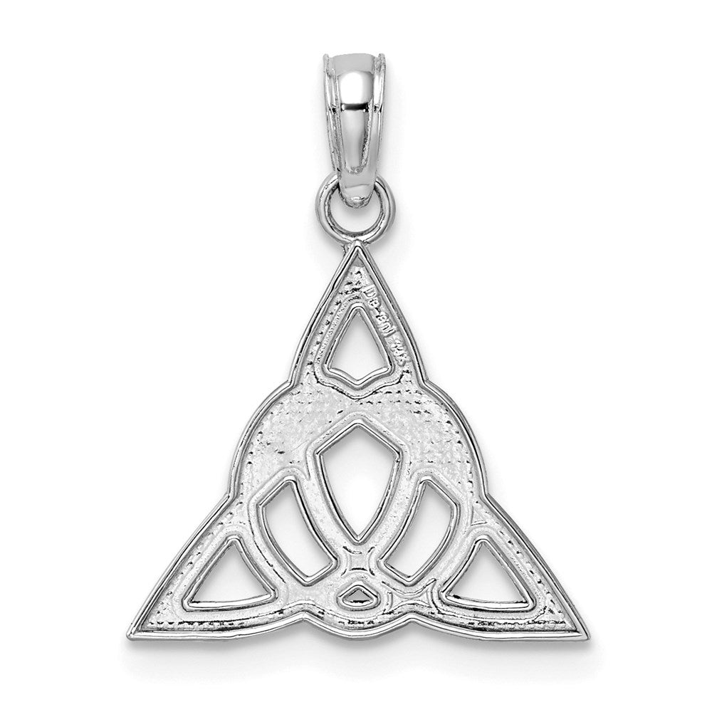 14k White Gold Celtic Trinity Knot Charm