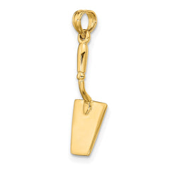 14K 3-D Concrete  Tool Spatula Charm