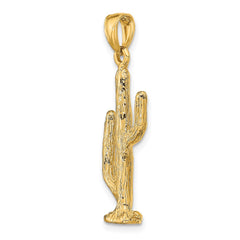 14K 3-D Saguaro Cactus Charm