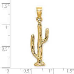 14K 3-D Saguaro Cactus Charm