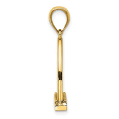 14K 3-D and Polished Large Horse Stirrup Charm