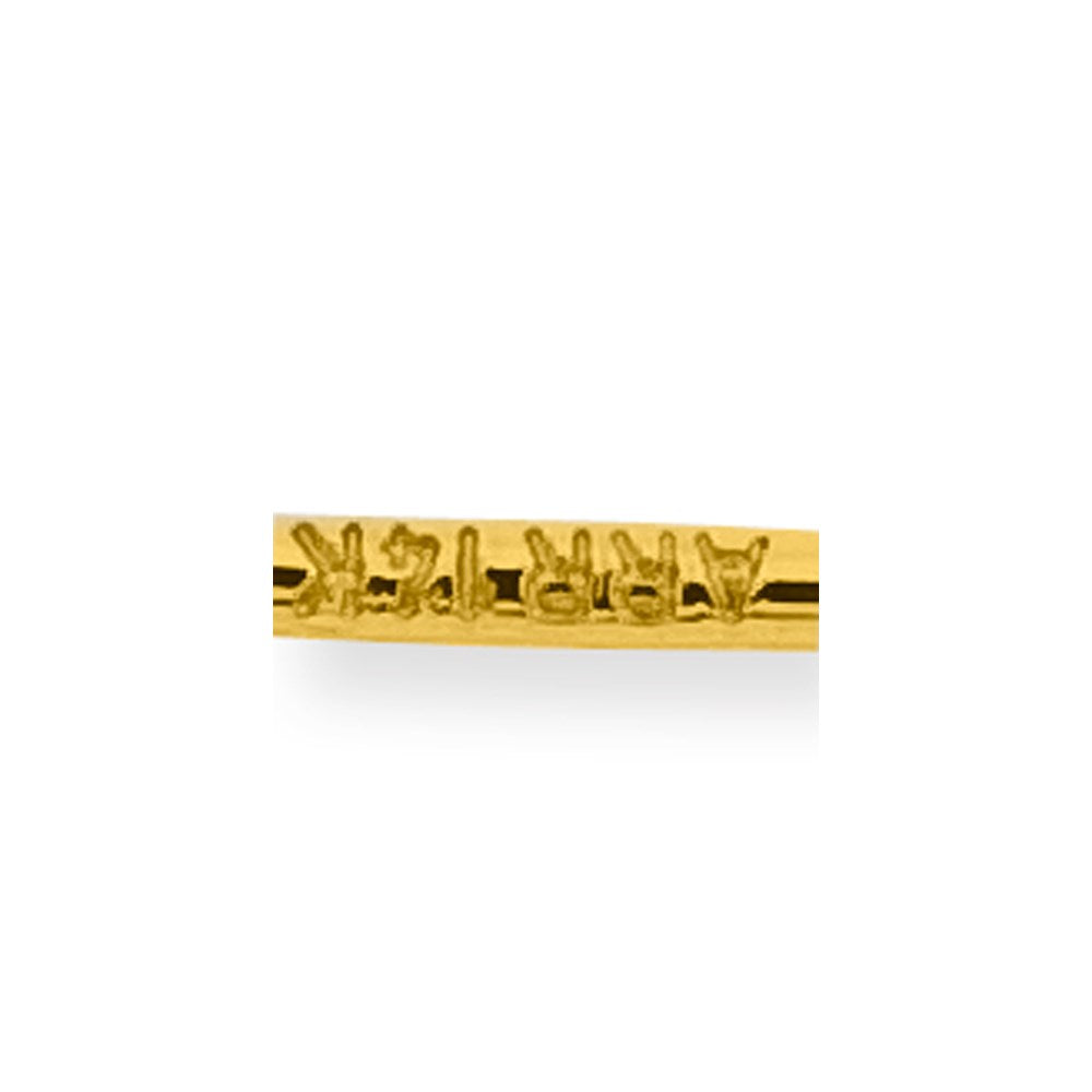 14k and White Rhodium Polished Heart Pin