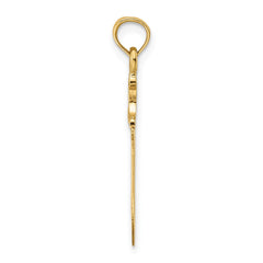 14K 3-D Polished Butcher Knife Charm