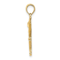 14K Polished Cut-Out Martini W/ Olive Charm