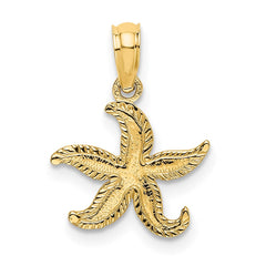 14K Flat Starfish Charm - 2