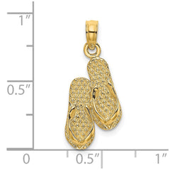 14K ANTIGUA, W.I. Double Flip-Flop Charm