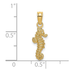 14K 3-D Mini Seahorse Charm