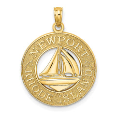 14K NEWPORT RHODE ISLAND w/ Sailboat Charm
