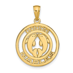 14k NAPLES Dolphins Pendant