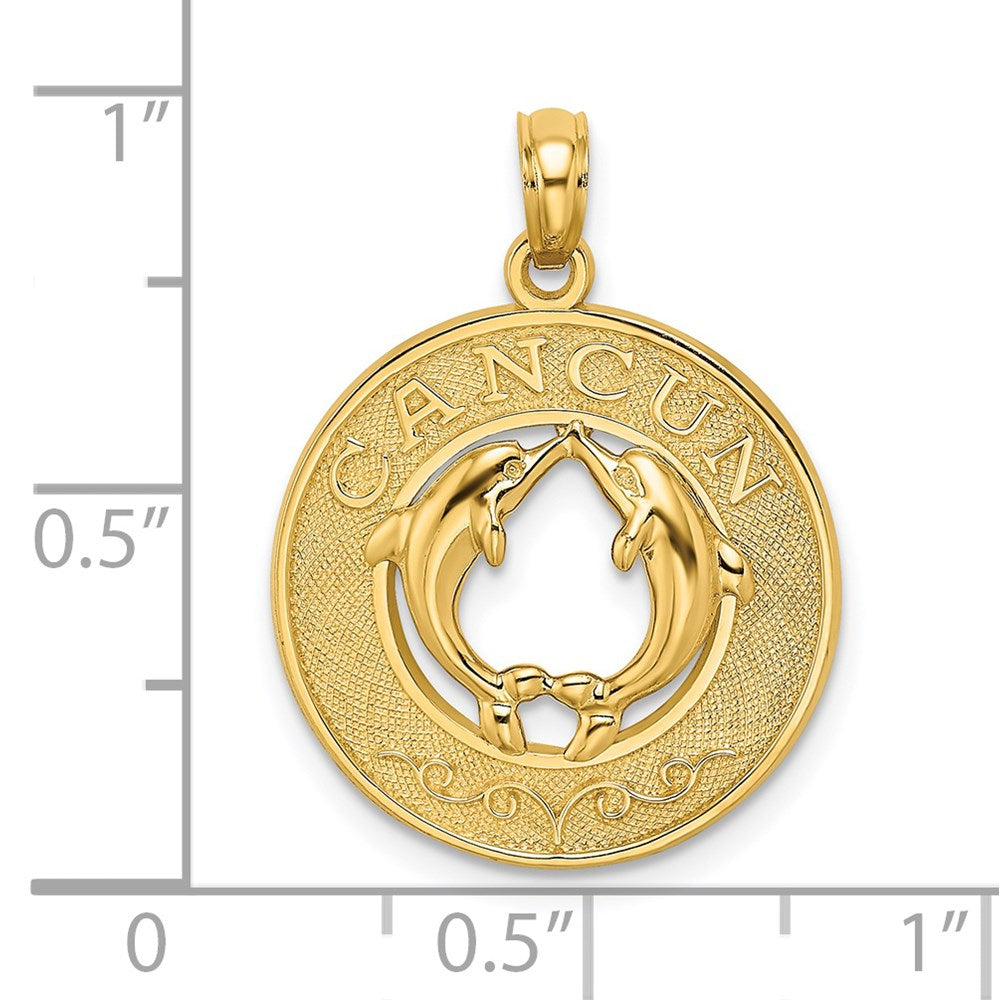 14K CANCUN w/Dolphin Circle Charm