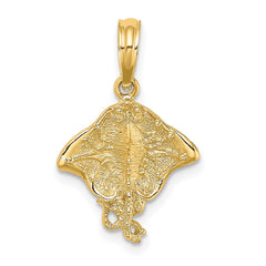 14K Stingray Charm - 3