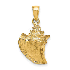 14K 3-D Conch Shell Charm - 4