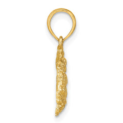14K Textured Crab Charm - 2