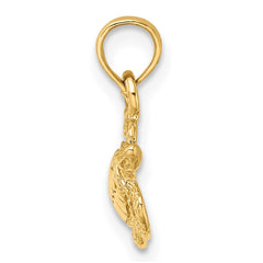 14K Textured Sea Turtle Charm - 2
