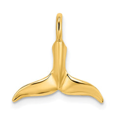 14K 3-D Polished Whale Tail Chain Slide - 2