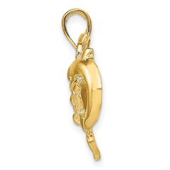 14k Dolphins Pendant - 2