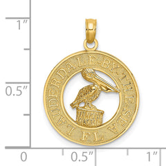 14K LAUDERDALE-BY-THE-SEA FL w/Pelican Charm