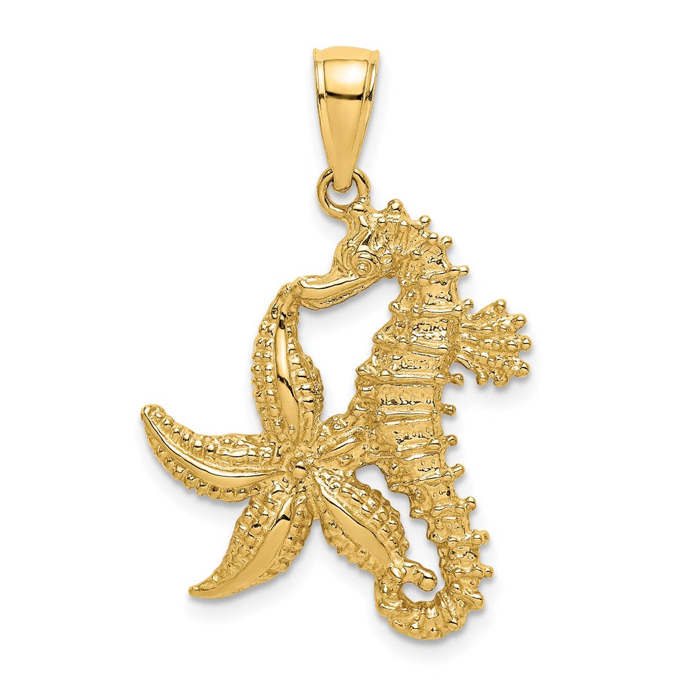 14K Starfish and Seahorse Charm - 2